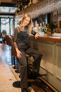 Mesh top lange mouw zwart zilver strass