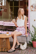 Mouwloze blouse wit