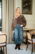 Baggy balloon jeans vintage donkerblauw