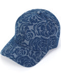 Floral Jeans Cap | Blauw