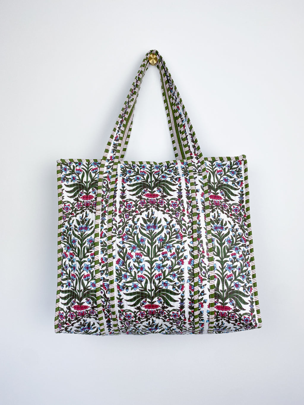 Tess Shopper | Print Groen & Wit