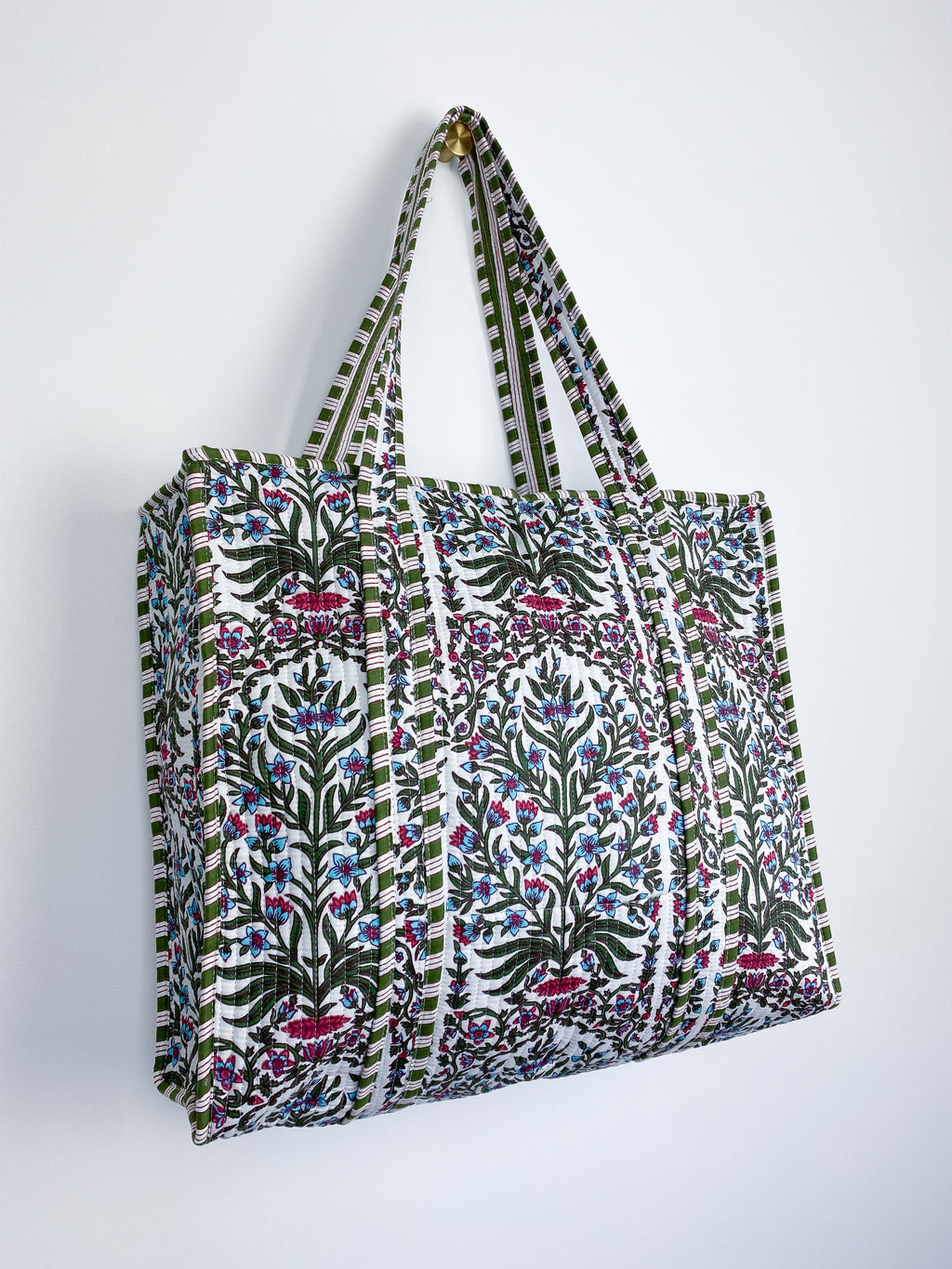 Tess Shopper | Print Groen & Wit