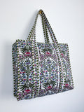 Tess Shopper | Print Groen & Wit