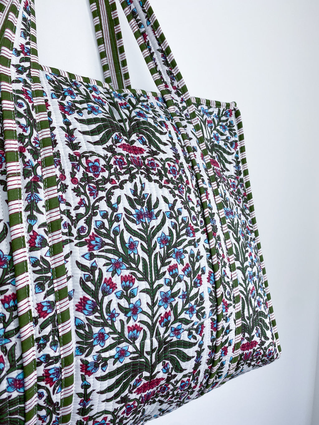 Tess Shopper | Print Groen & Wit