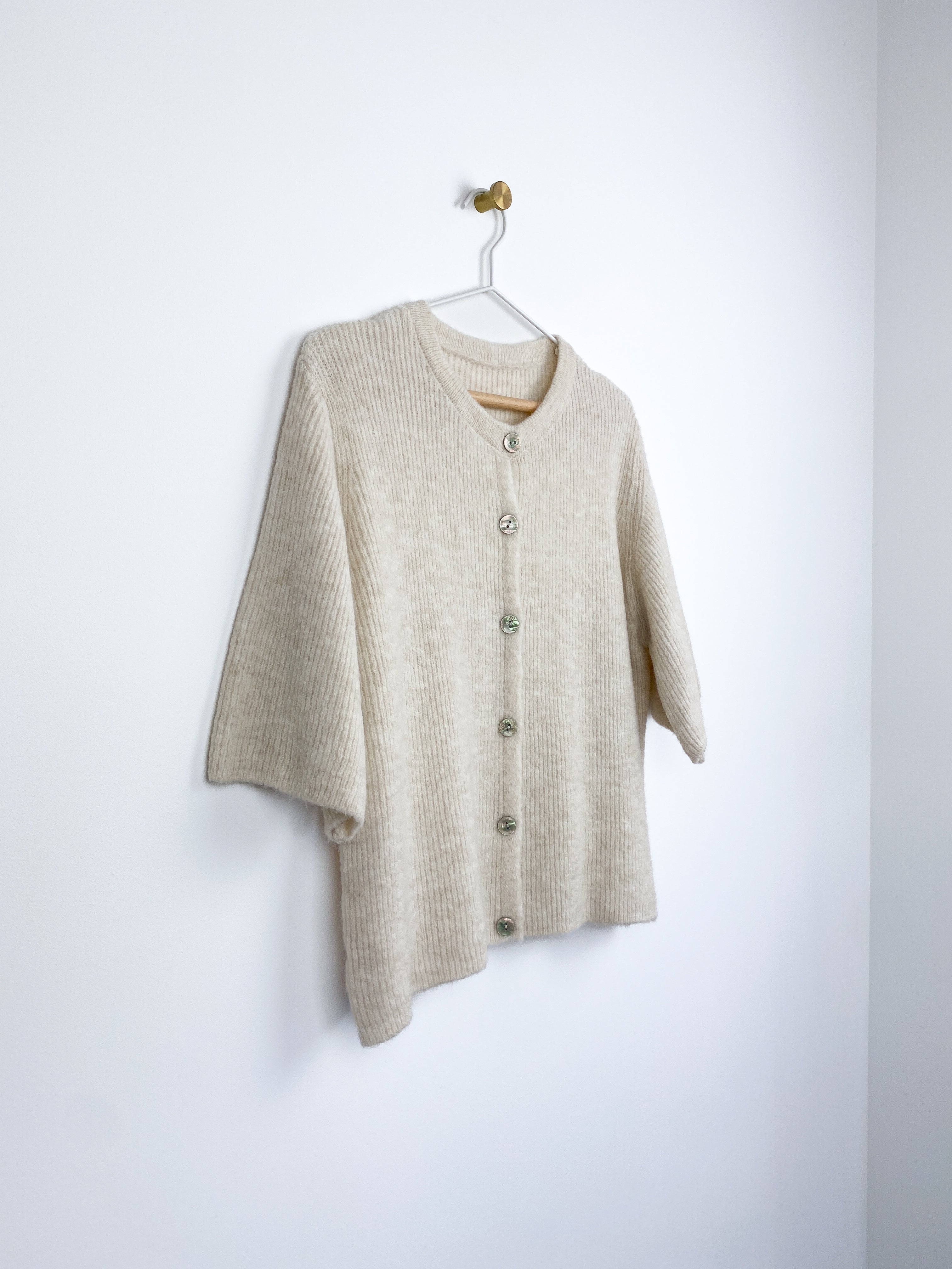 Vest korte mouw beige