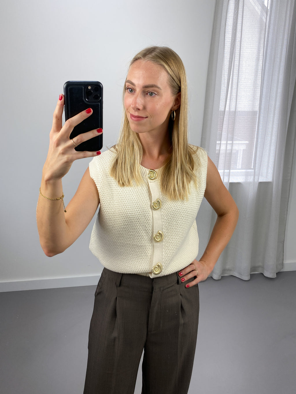 Ocean Gilet | Gebroken wit