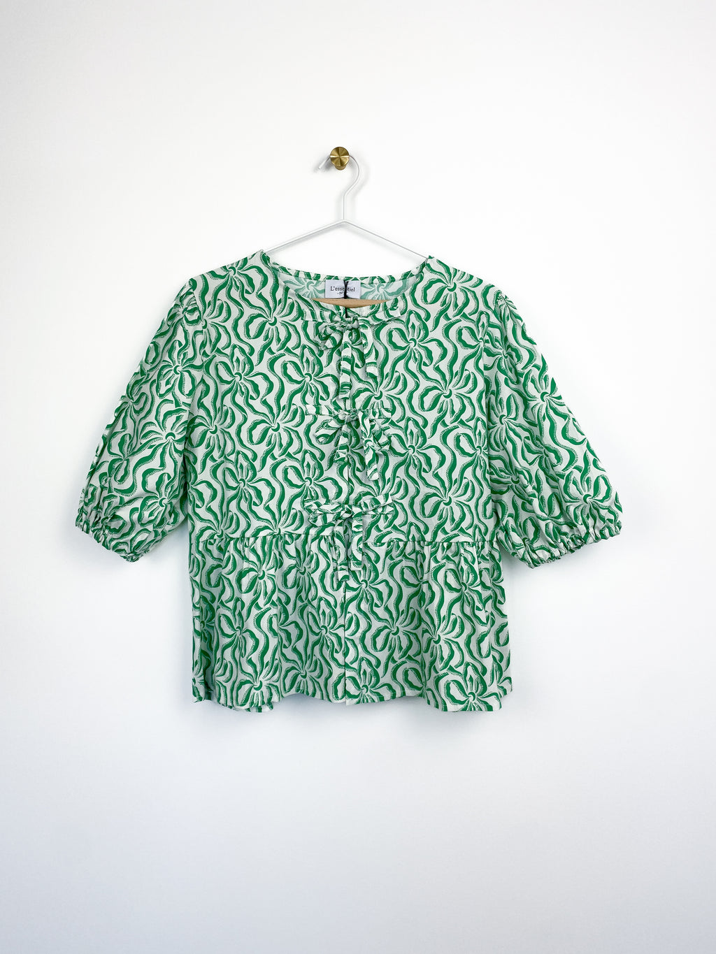 Amélie Blouse | Groen & Wit