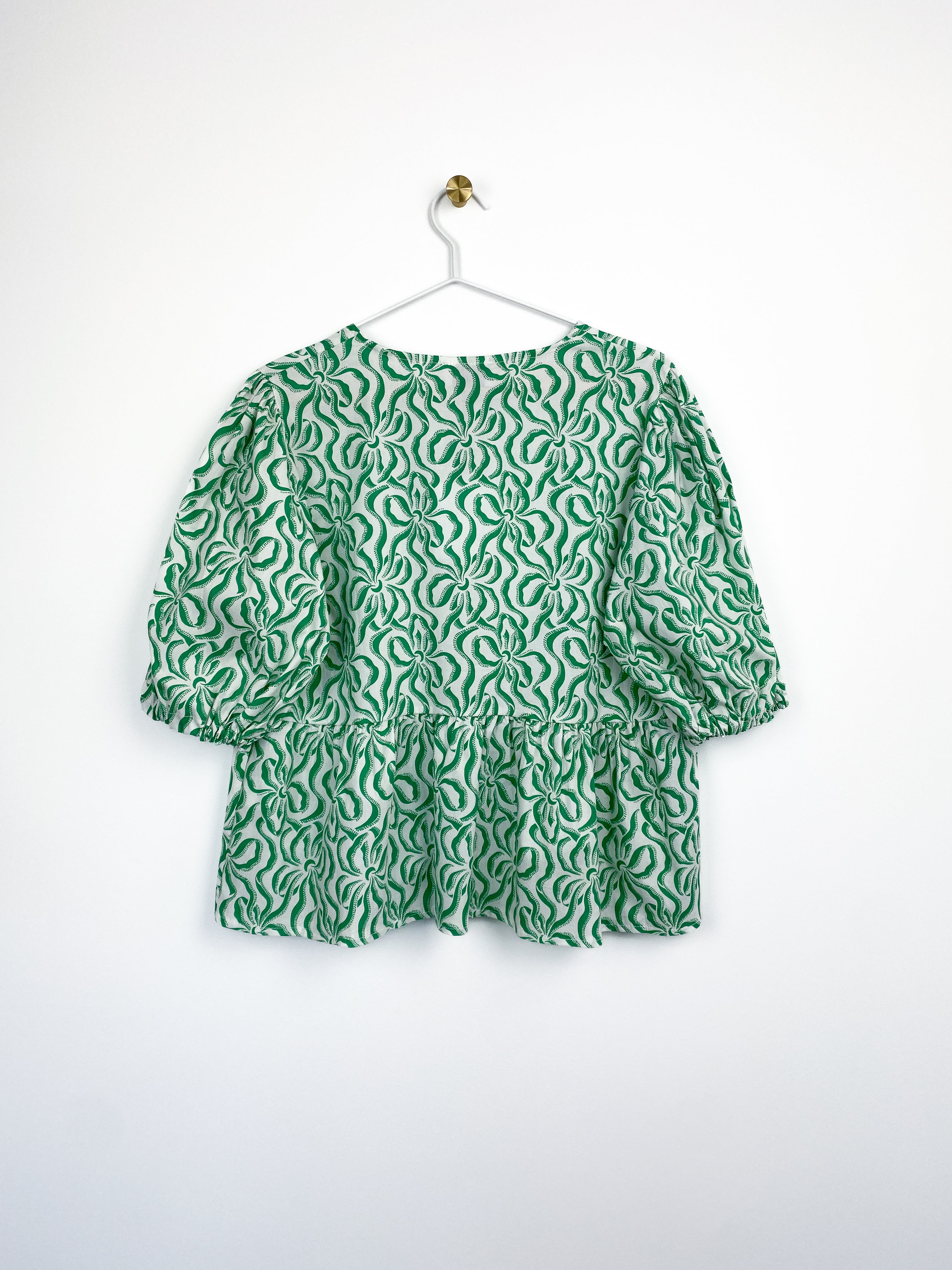 Amélie Blouse | Groen & Wit