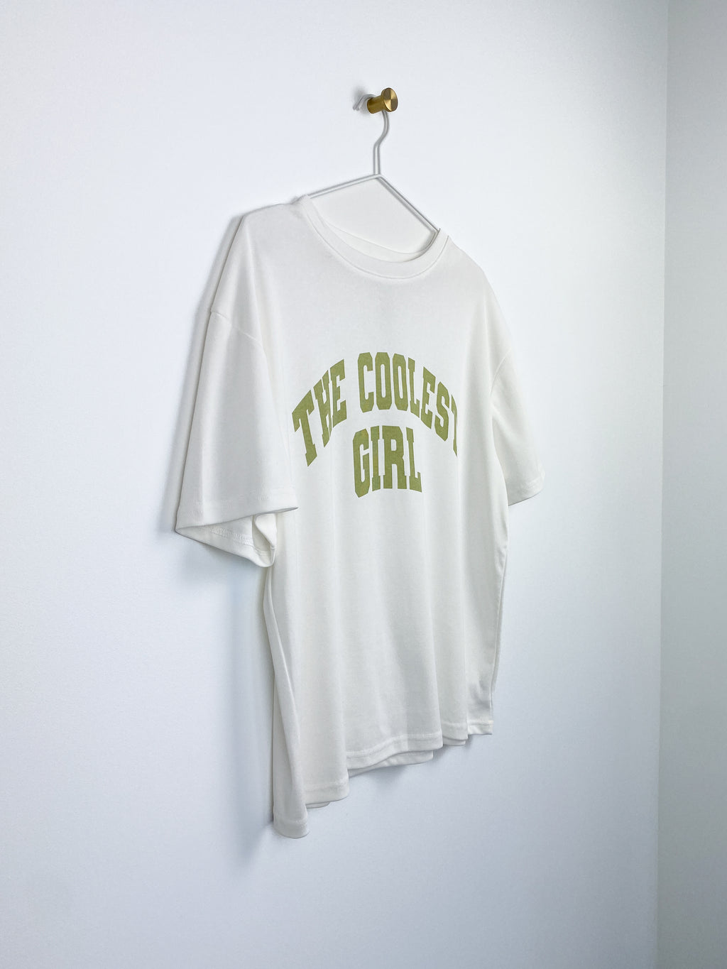 Coolest Girl T-shirt | Wit & Groen