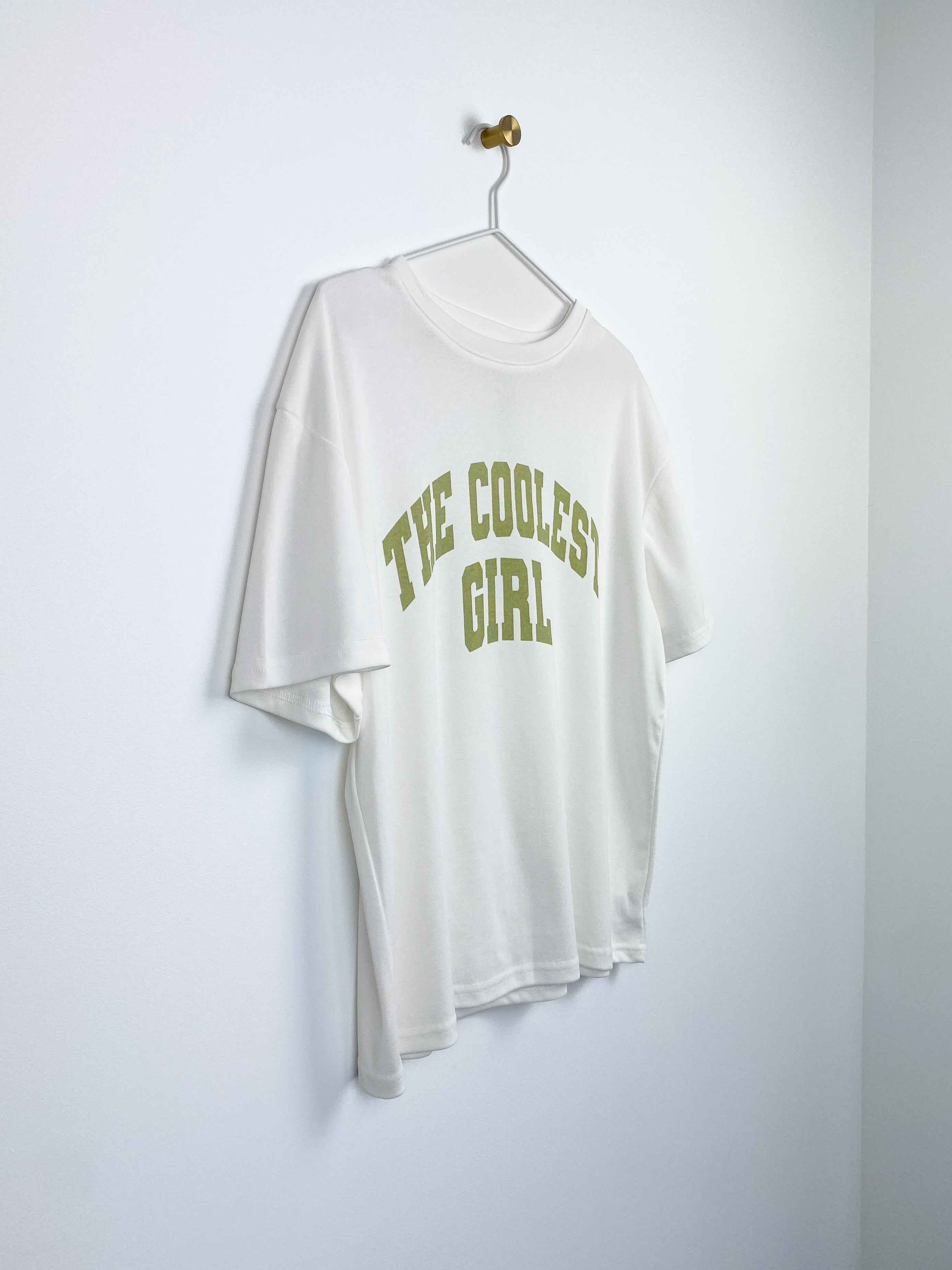 Coolest Girl T-shirt | Wit & Groen