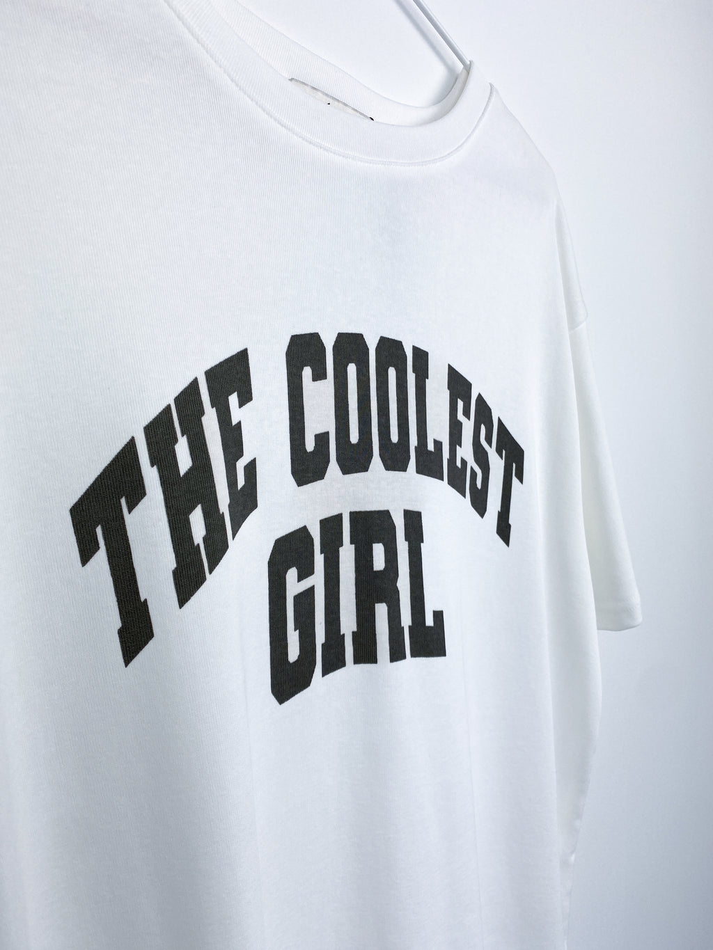 Coolest Girl T-shirt | Wit & Grijs