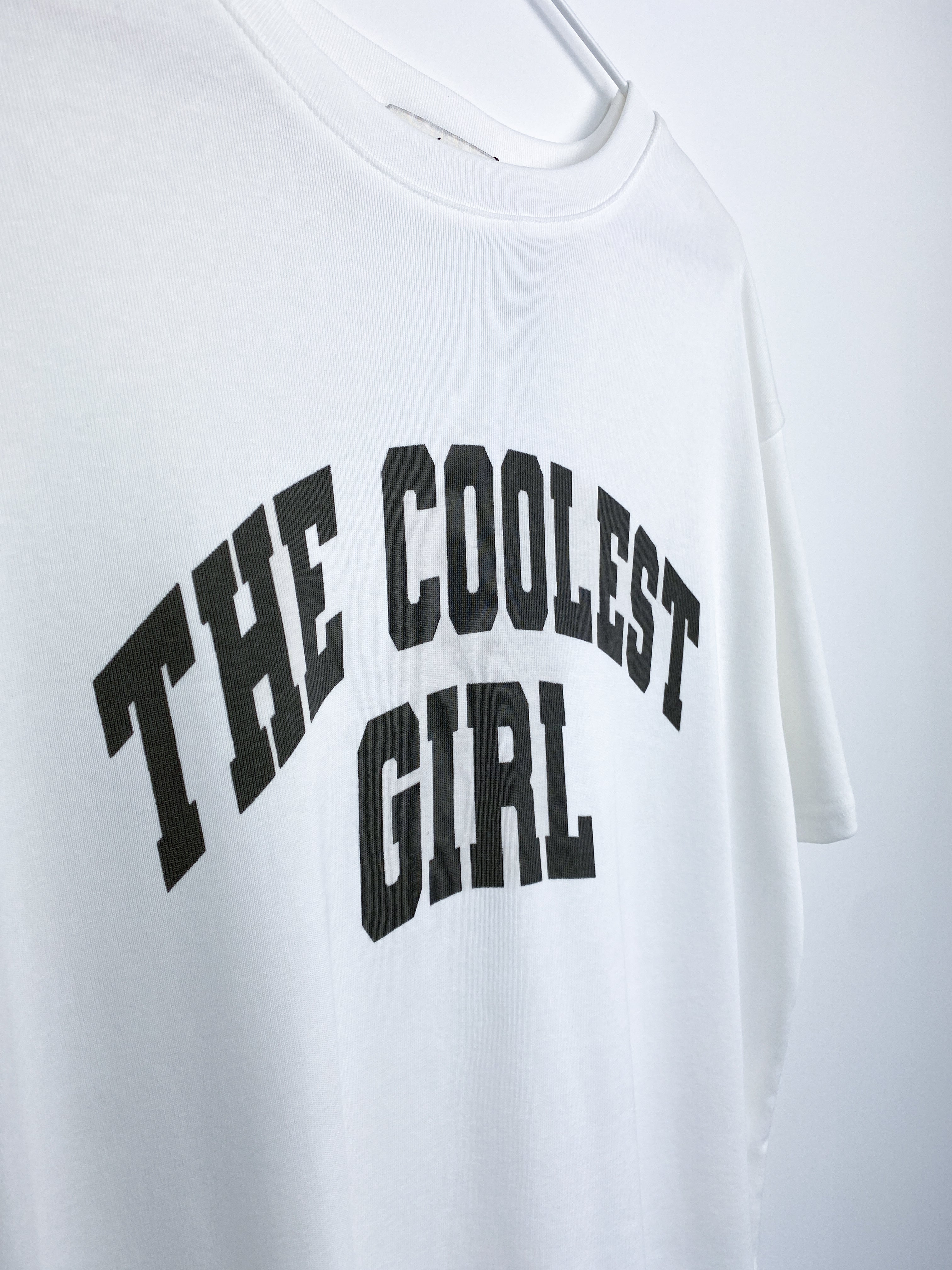Coolest Girl T-shirt | Wit & Grijs