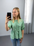 Amélie Blouse | Groen & Wit