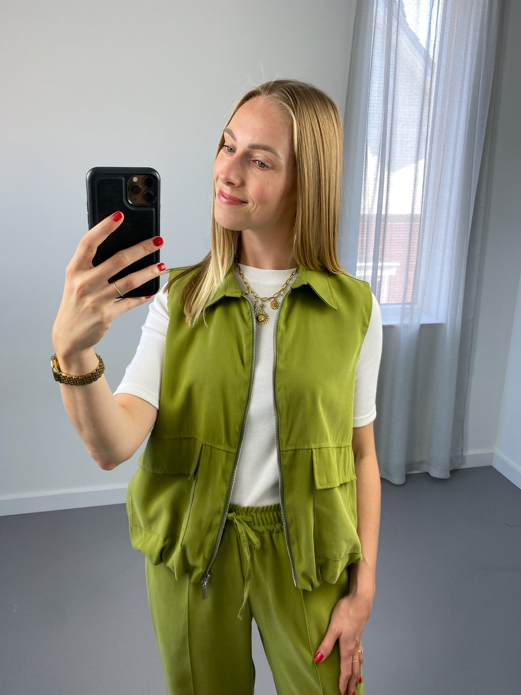 Bo Bomber Gilet | Groen
