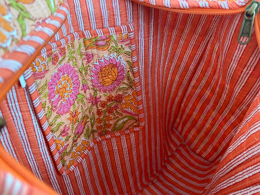Tess Shopper | Bloemprint Oranje