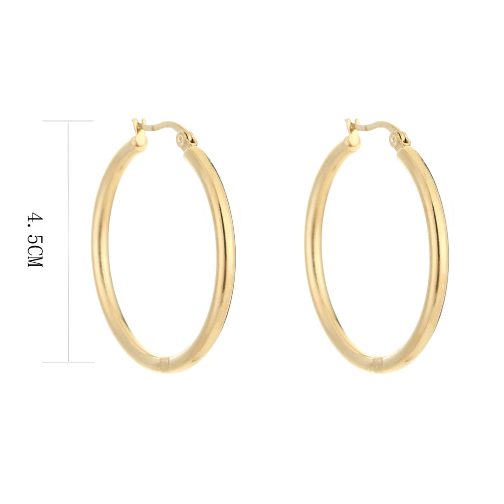 Hoops Oorbellen 45 mm | Goud