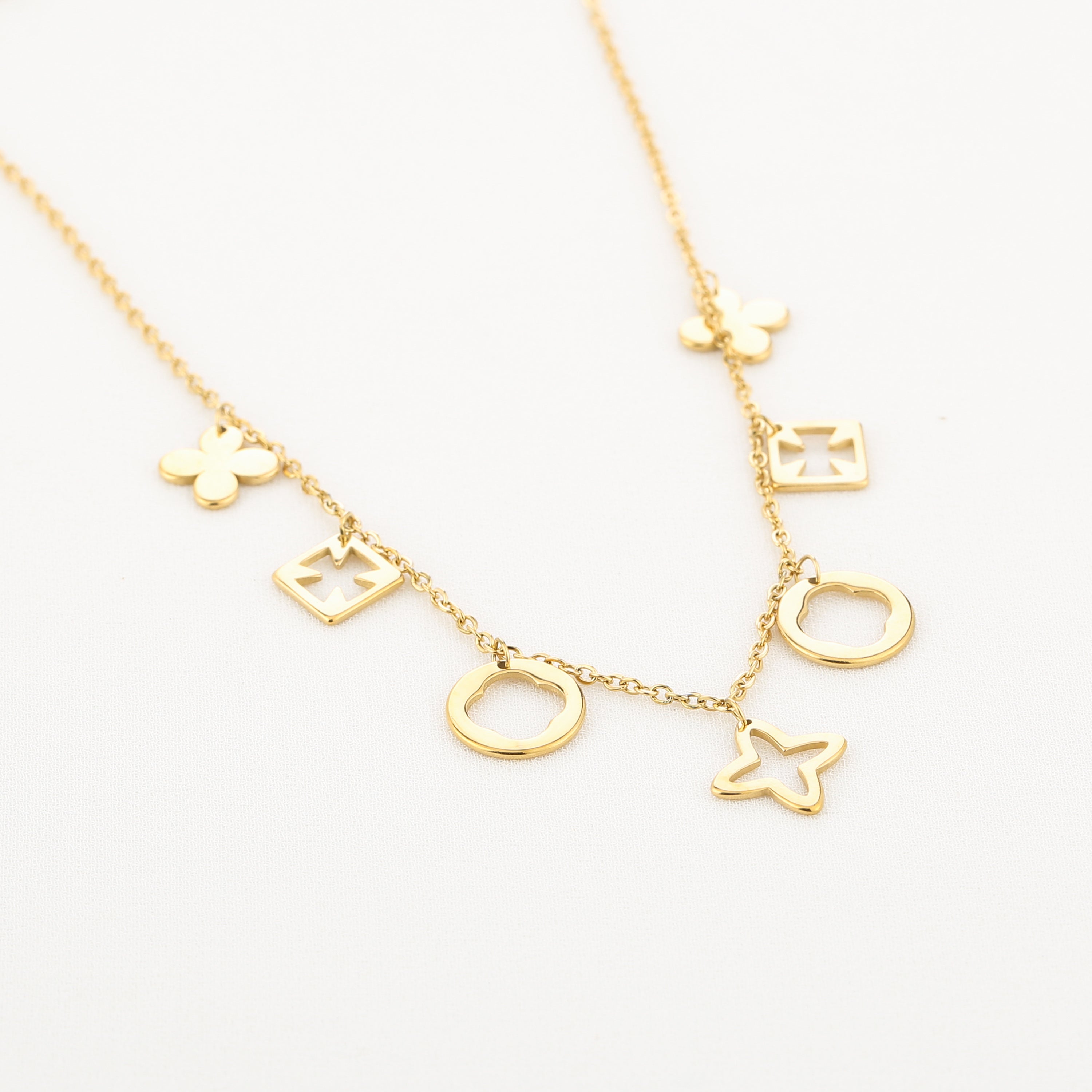 Golden Clover Ketting | Goud