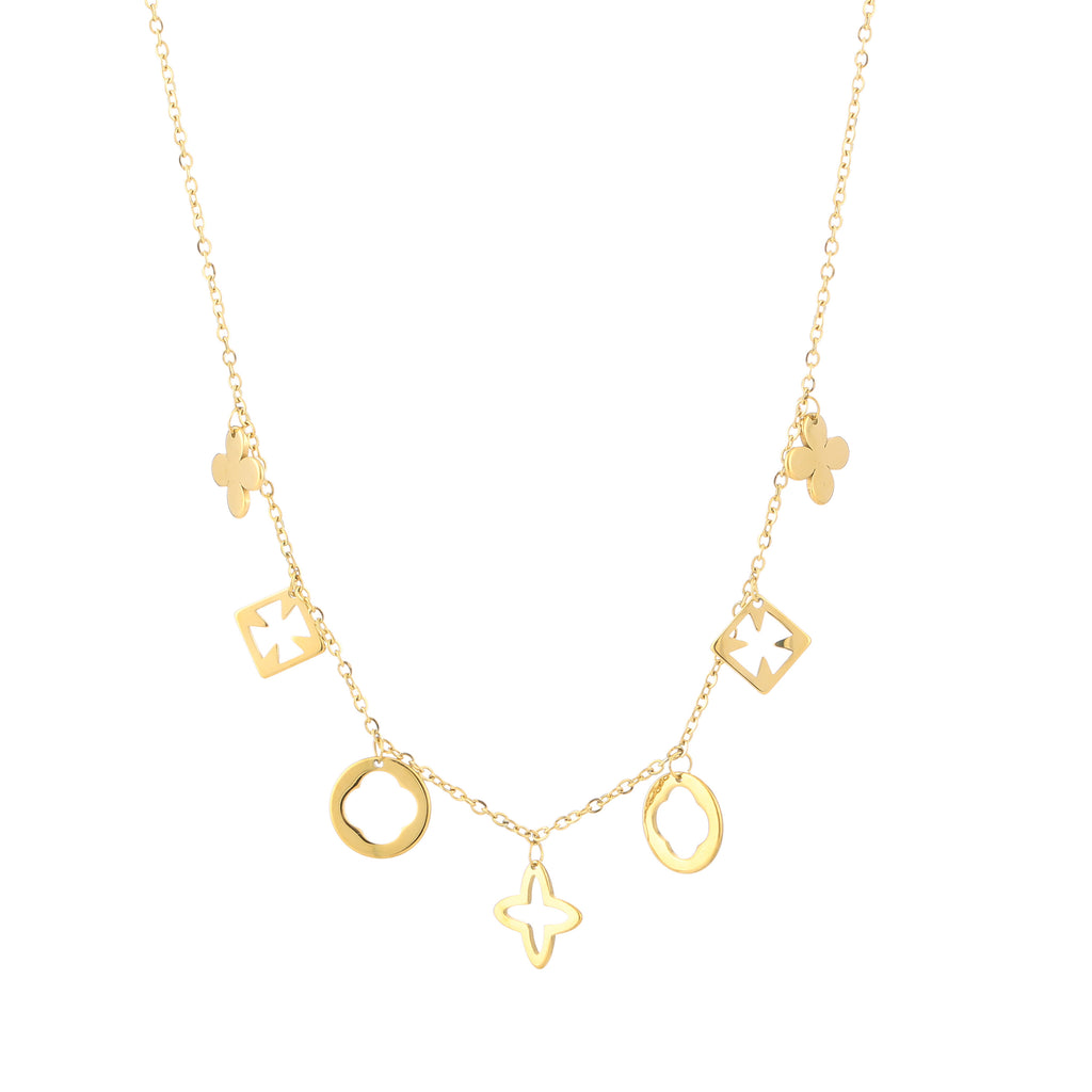 Golden Clover Ketting | Goud