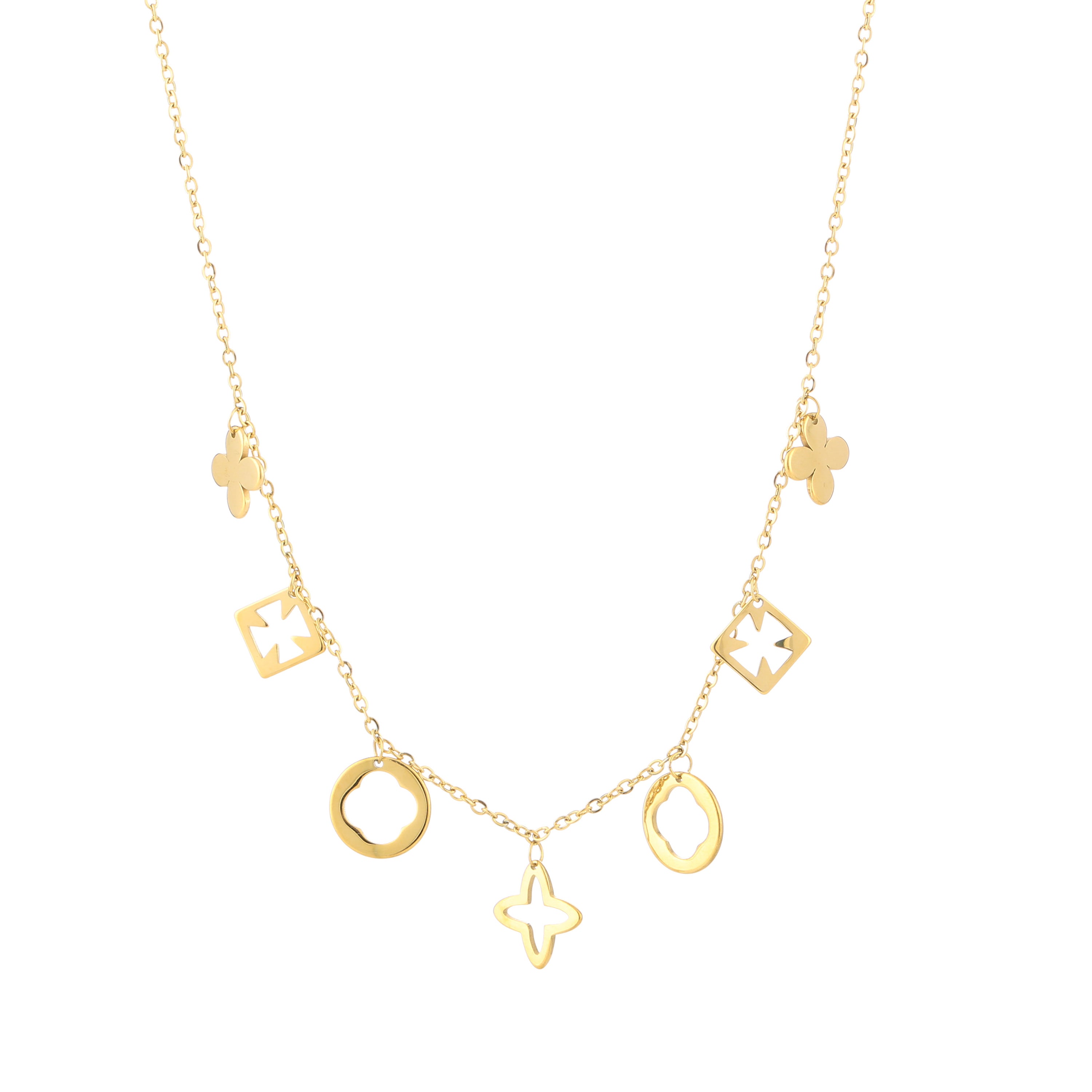 Golden Clover Ketting | Goud