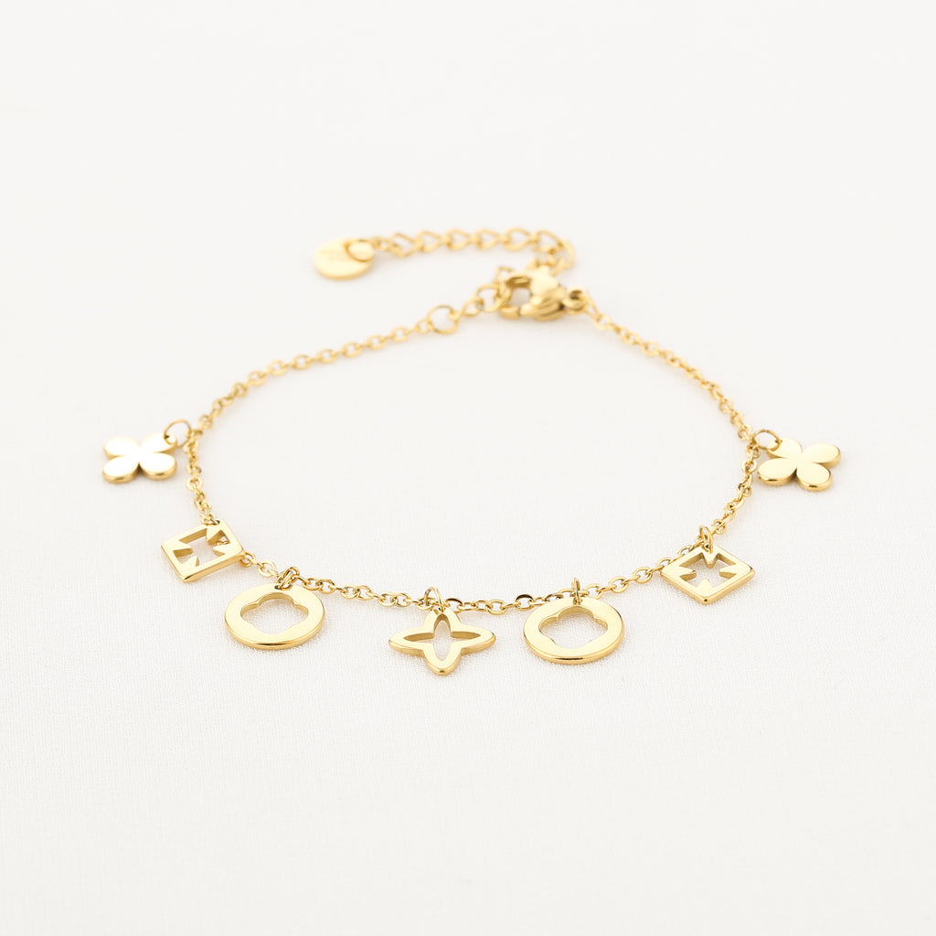 Golden Clover Armband | Goud