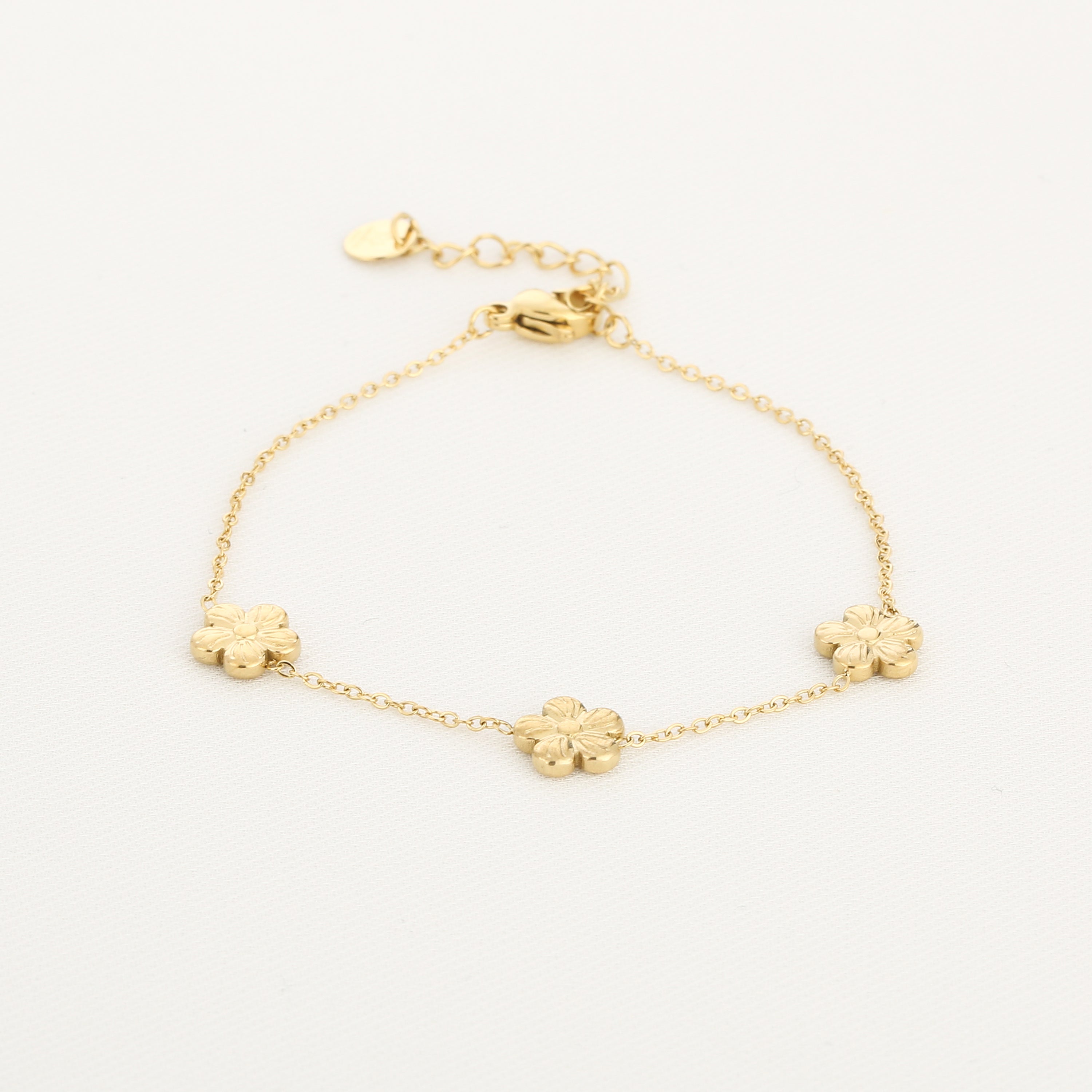 Triple Bloom Armband | Goud