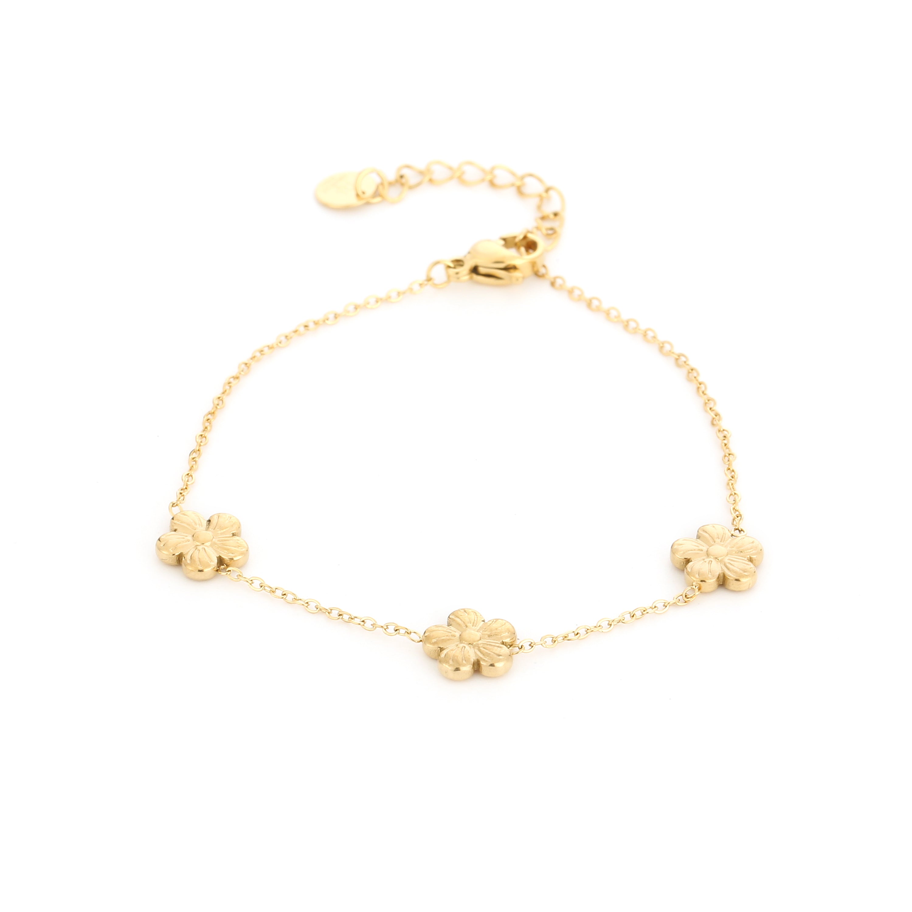 Triple Bloom Armband | Goud