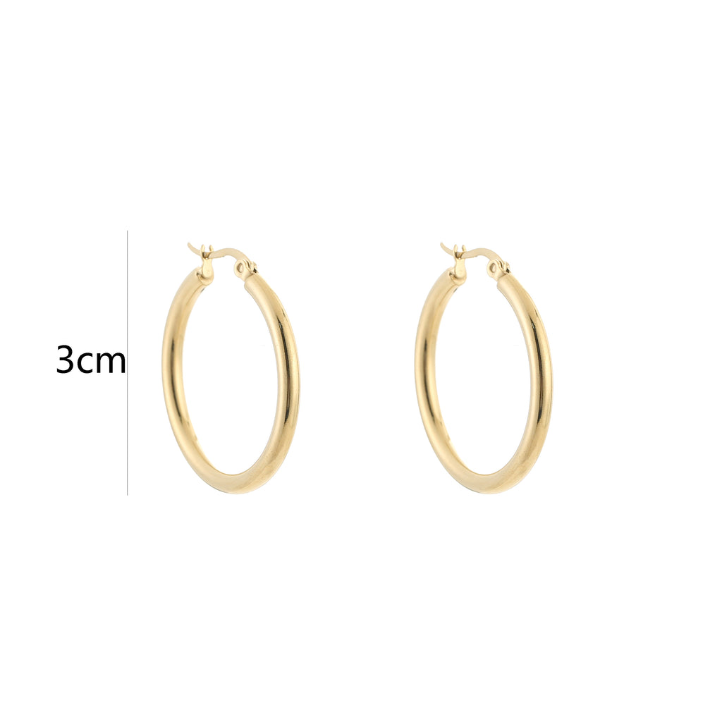Hoops Oorbellen 30mm | Goud