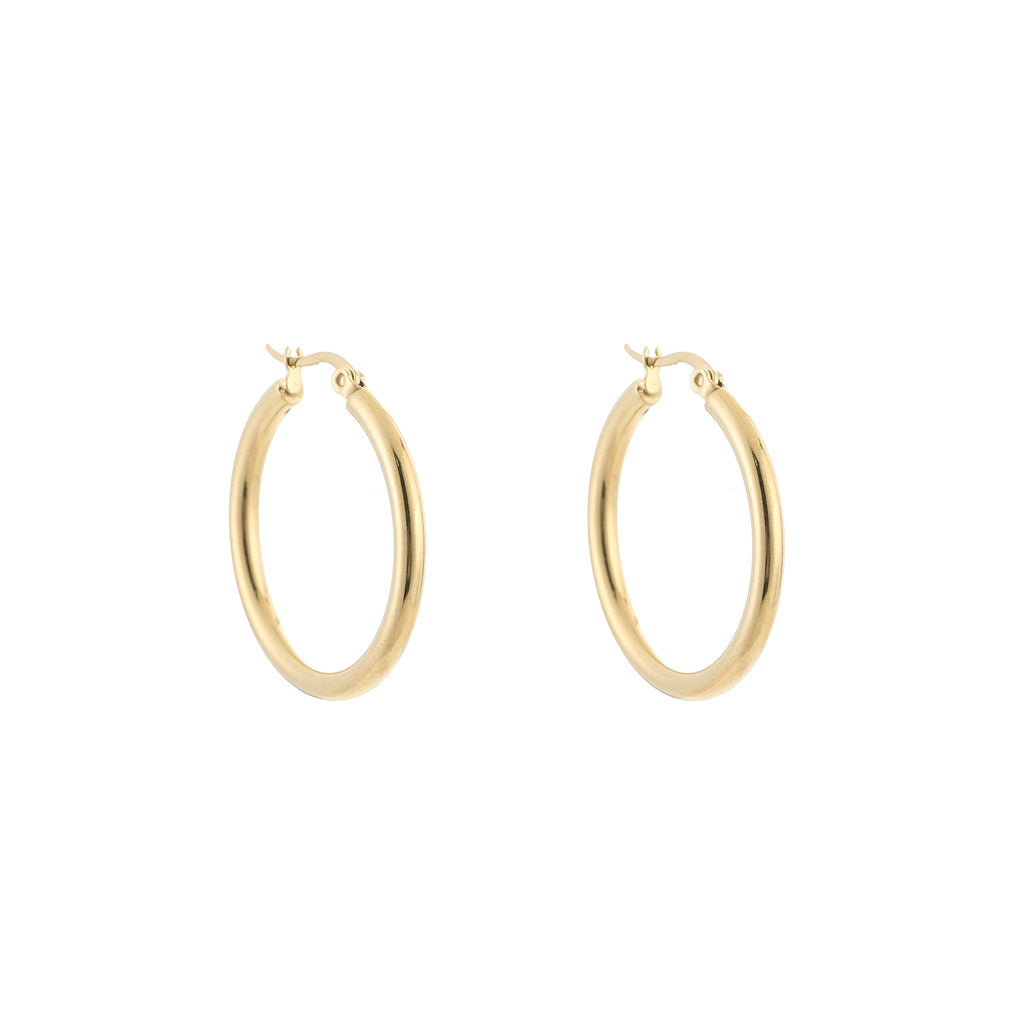 Hoops Oorbellen 30mm | Goud