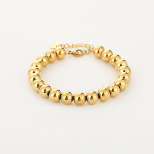 Armband gouden kralen stainless steel