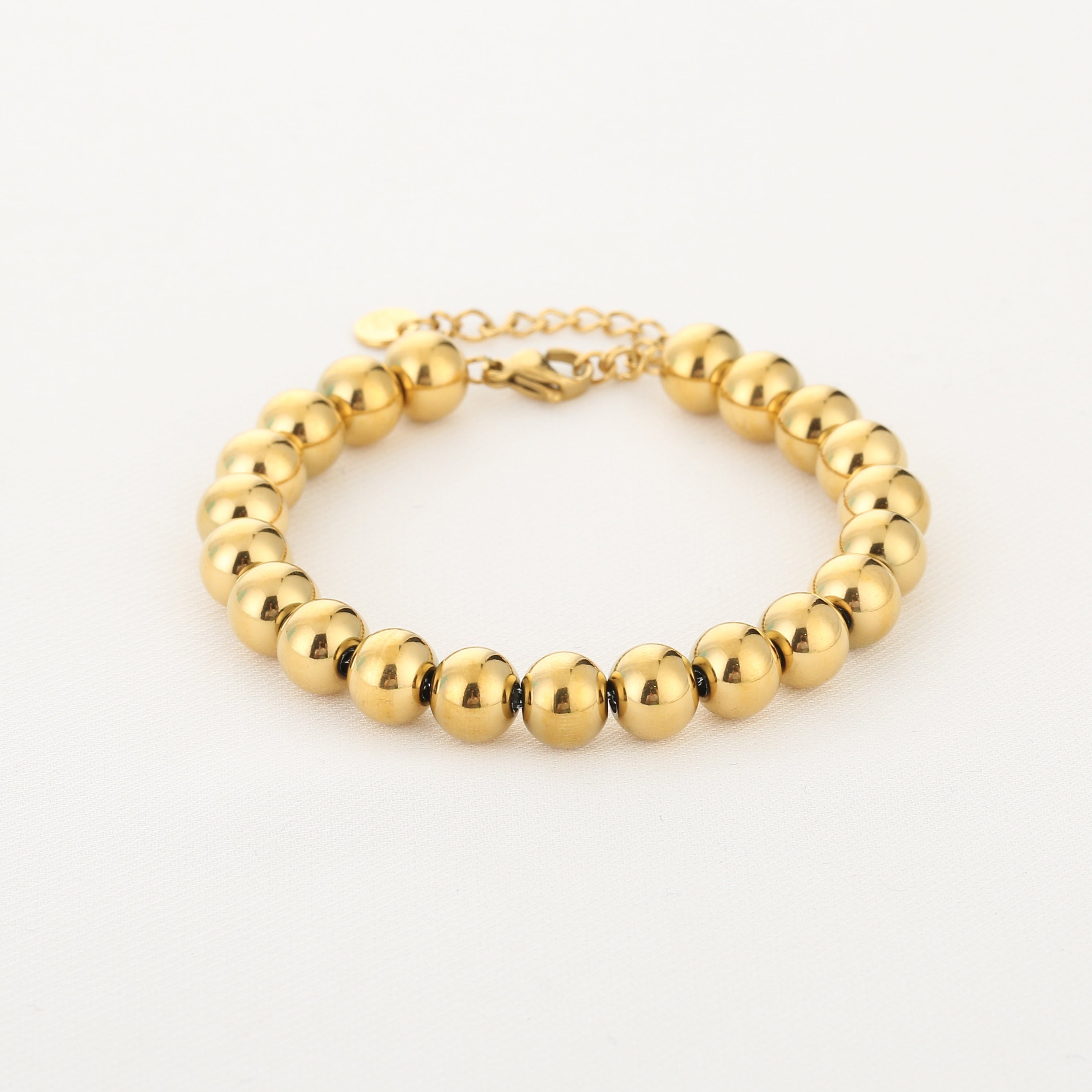 Armband gouden kralen stainless steel