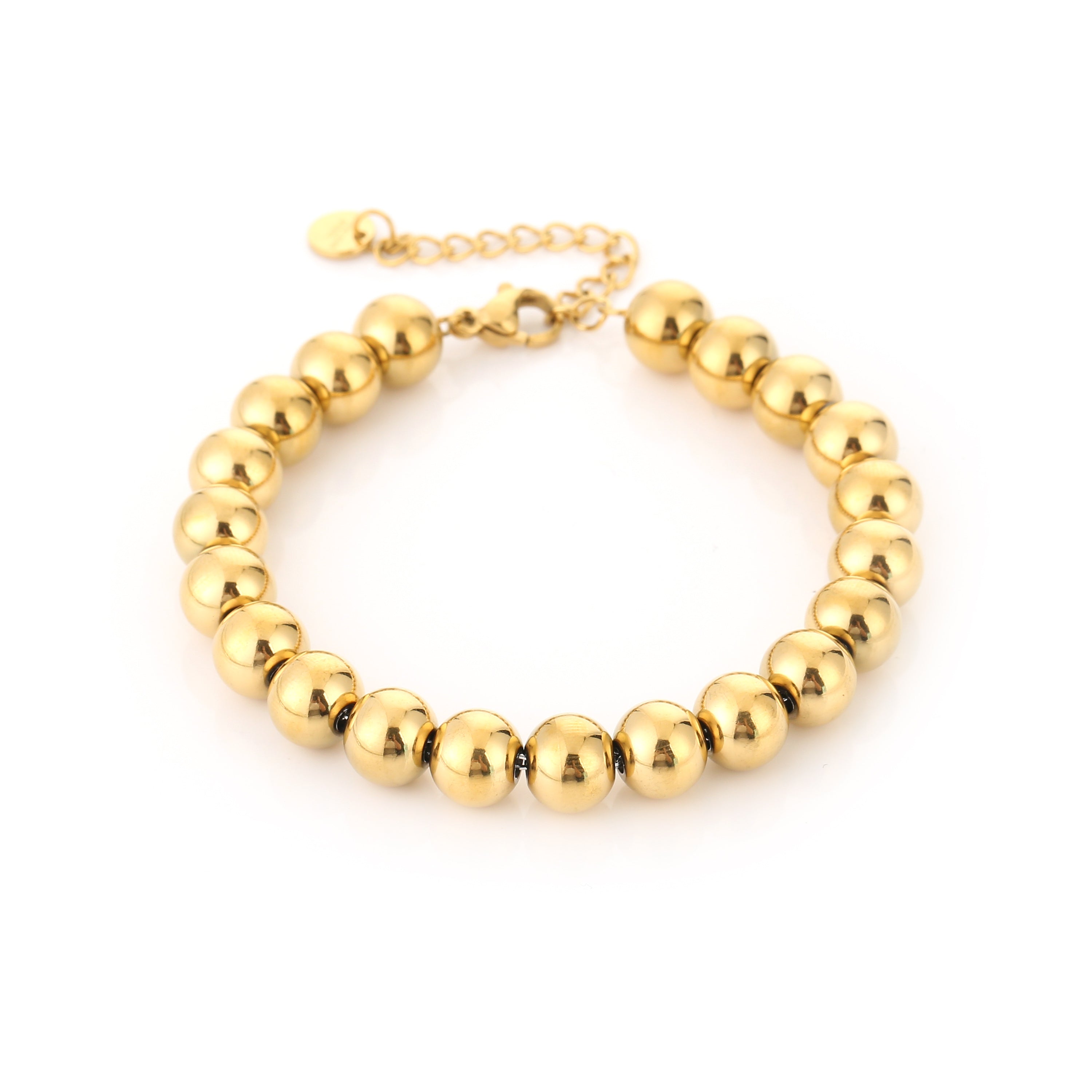 Armband gouden kralen stainless steel