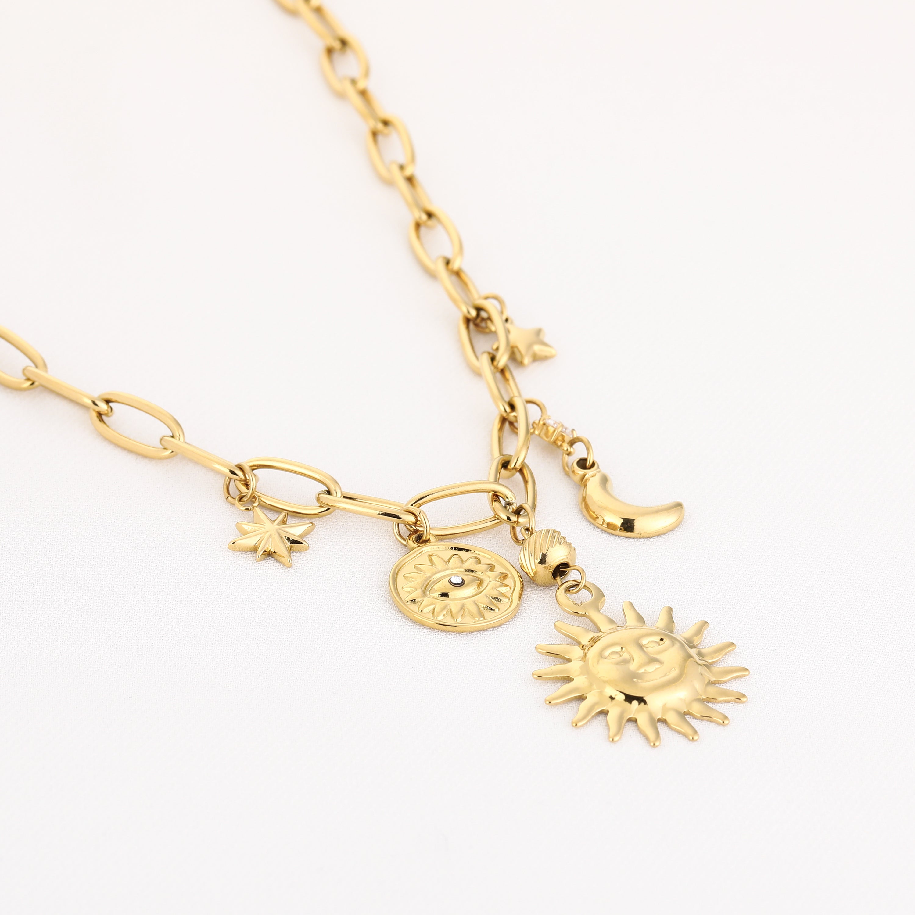 Cosmic Charm Ketting | Goud