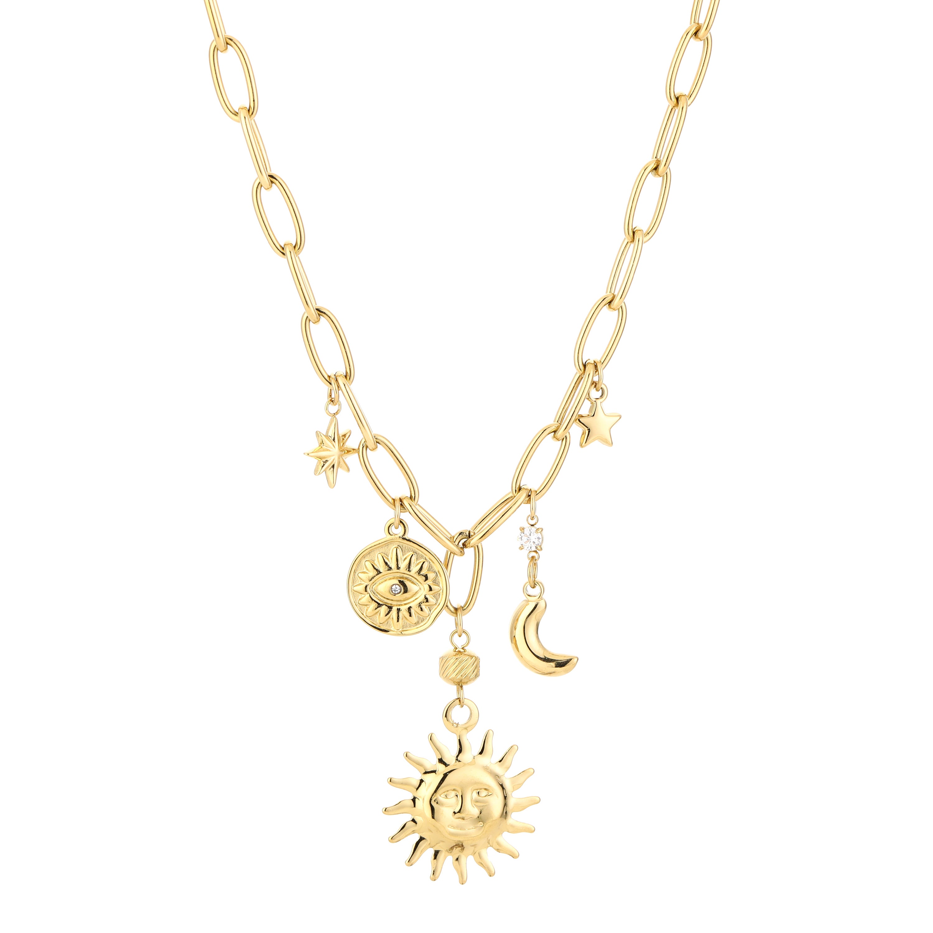 Cosmic Charm Ketting | Goud