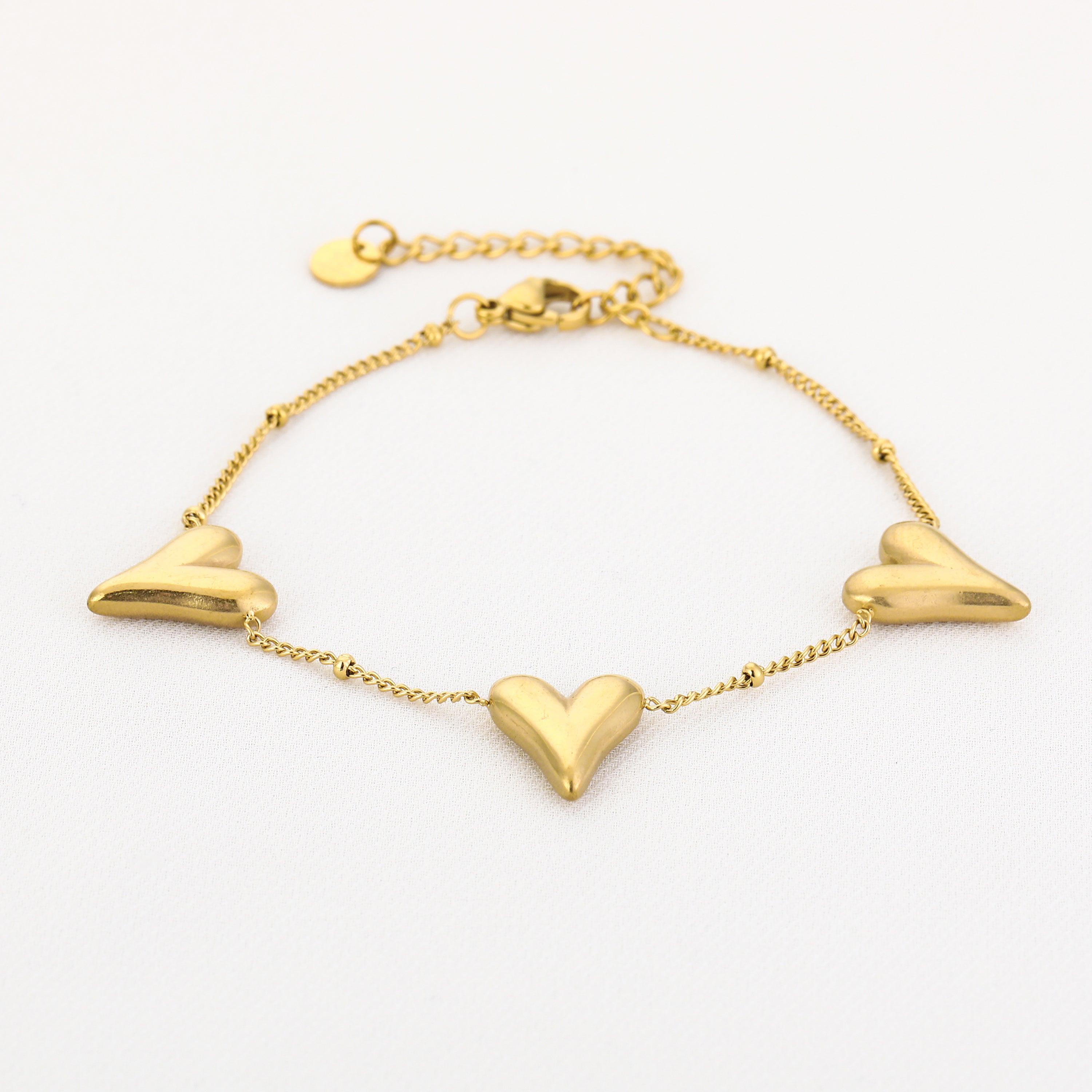 Golden Hearts Armband | Goud