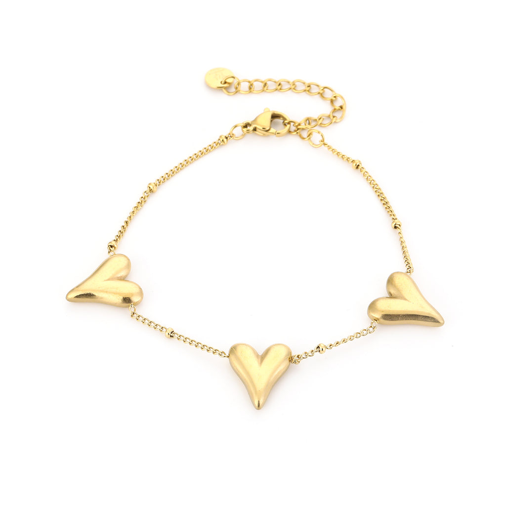 Golden Hearts Armband | Goud