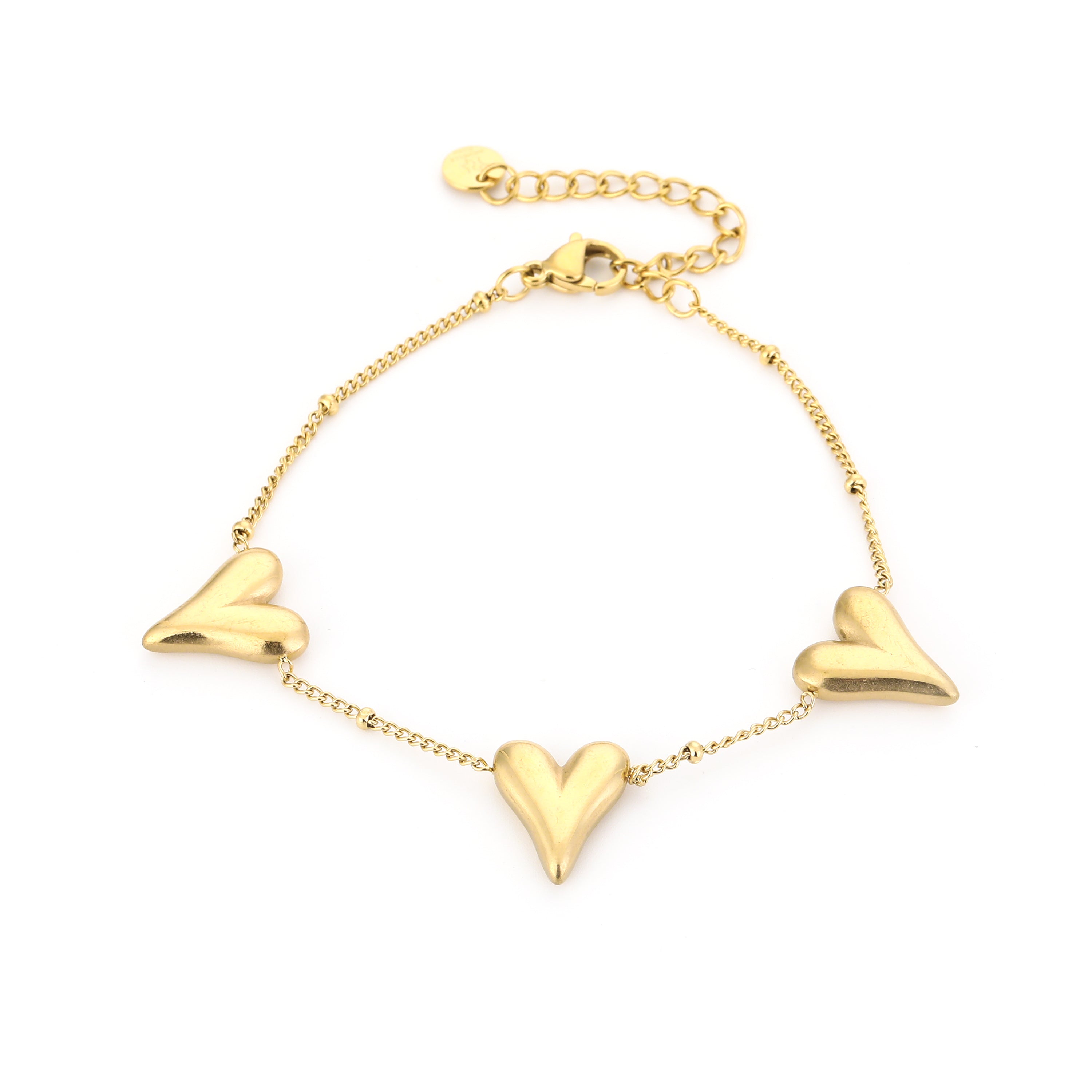 Golden Hearts Armband | Goud