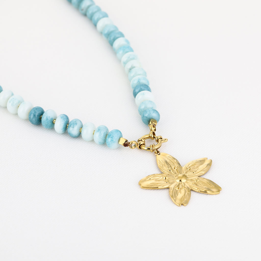 Luma Flower Ketting | Blauw