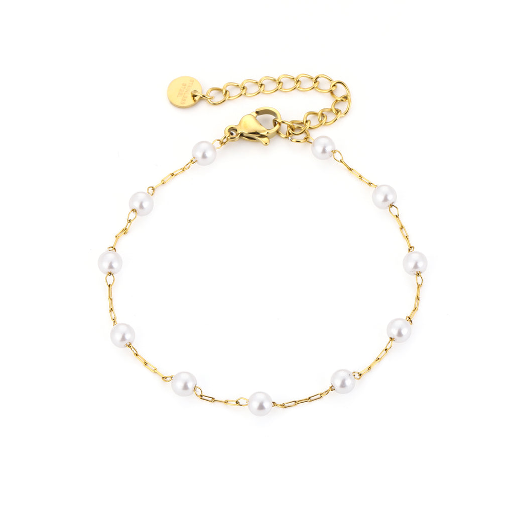 Pearl Drop Armband | Goud