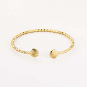 Bangle armband goud schelpjes