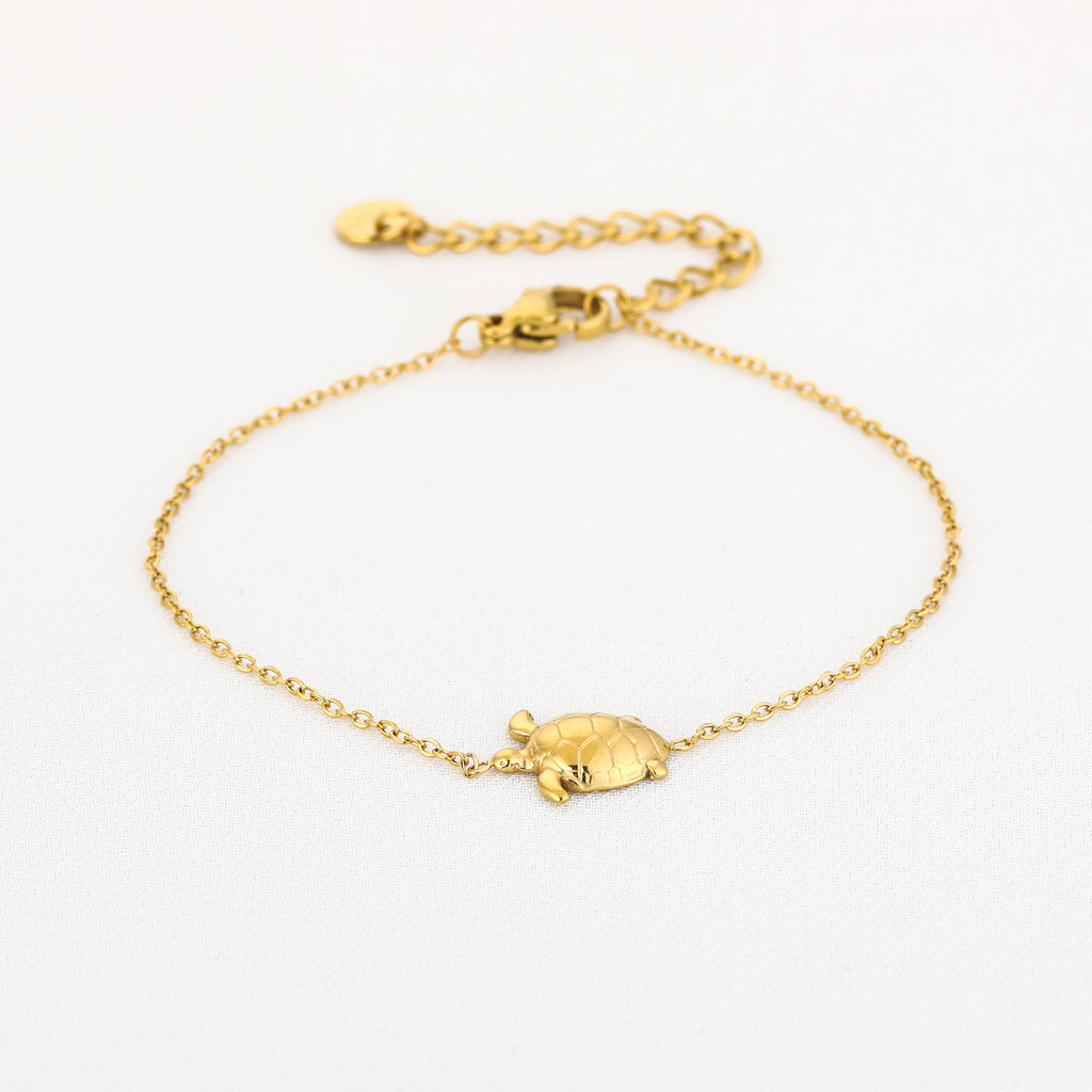 Tiny Turtle Armband | Goud