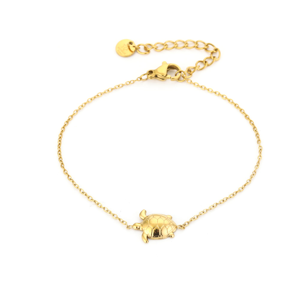 Tiny Turtle Armband | Goud
