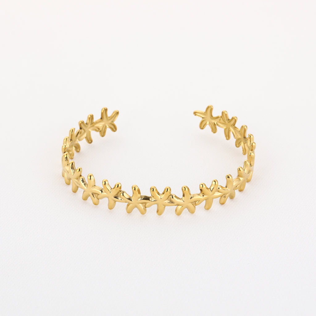 Bangle armband goud zeesterren