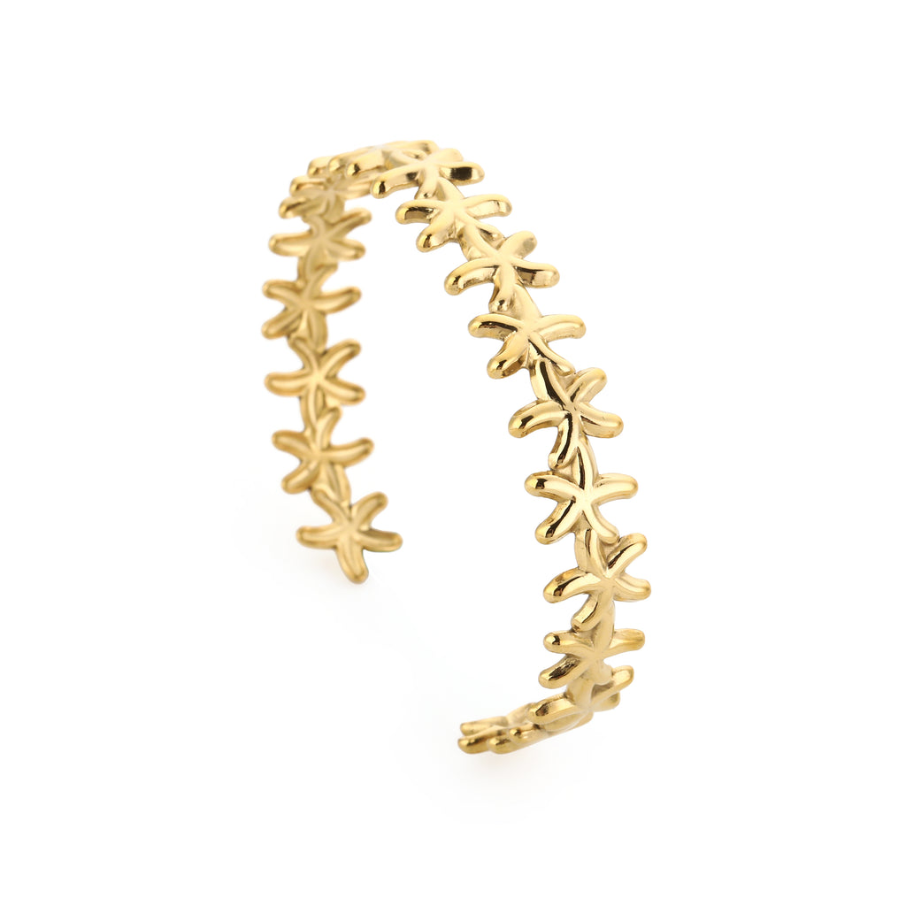 Bangle armband goud zeesterren