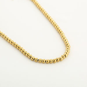 Ketting gouden kralen stainless steel