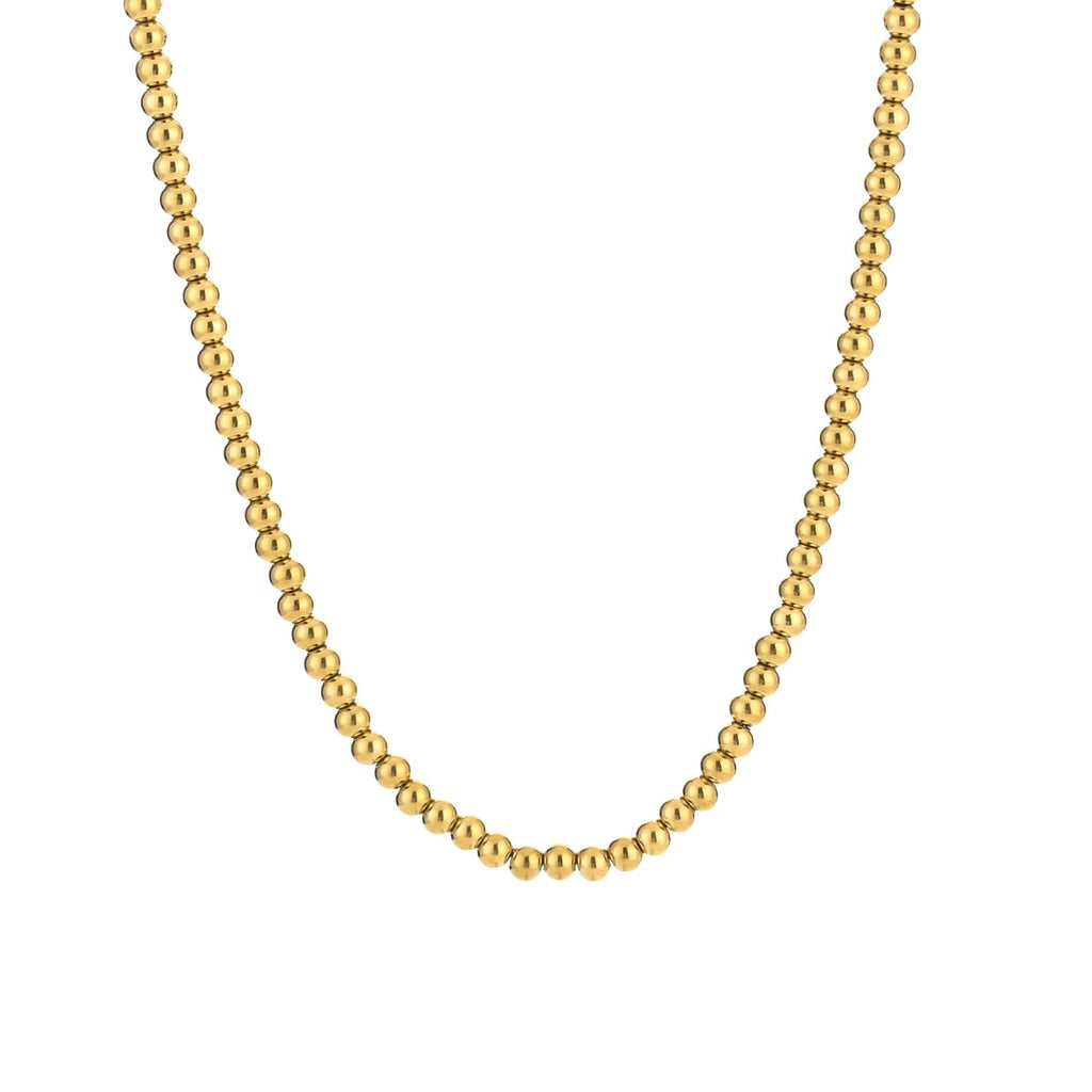 Ketting gouden kralen stainless steel